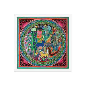 Huichol Yarn Painting Print • L - 038 - Huichol Arts