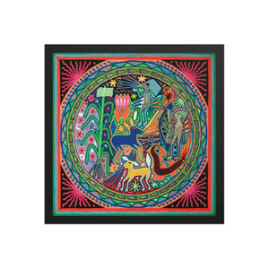 Huichol Yarn Painting Print • L - 038 - Huichol Arts