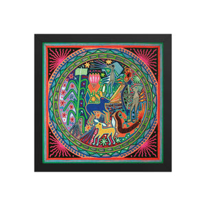 Huichol Yarn Painting Print • L - 038 - Huichol Arts