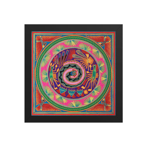 Huichol Yarn Painting Print • L - 039 - Huichol Arts