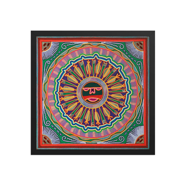 Huichol Yarn Painting Print • L - 040 - Huichol Arts