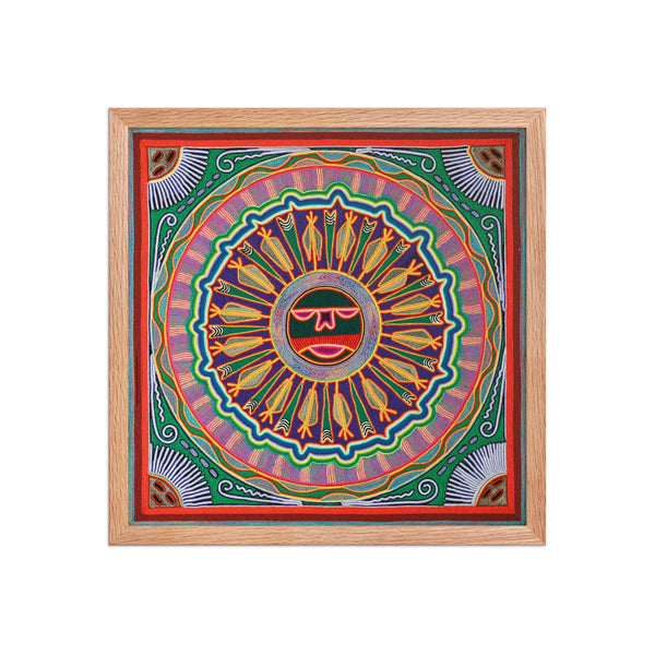 Huichol Yarn Painting Print • L - 040 - Huichol Arts
