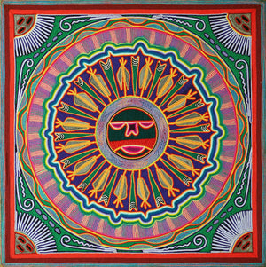 Huichol Yarn Painting Print • L - 040 - Huichol Arts