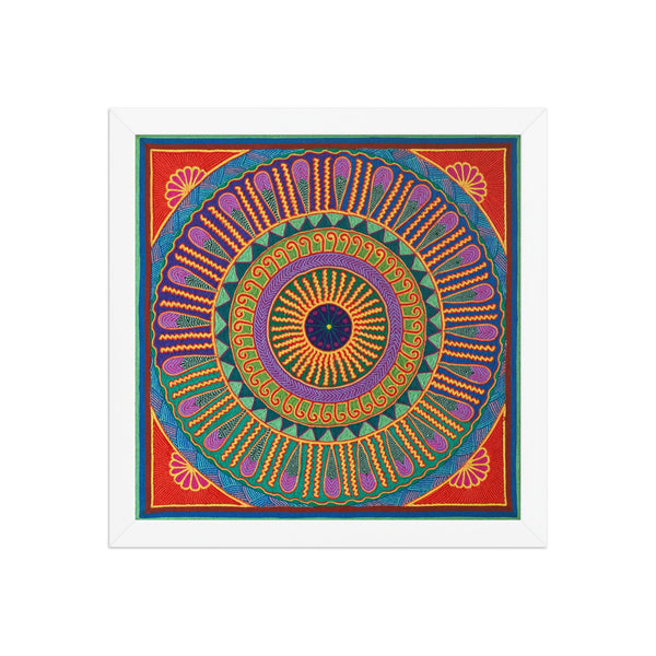 Huichol Yarn Painting Print • L - 041 - Huichol Arts