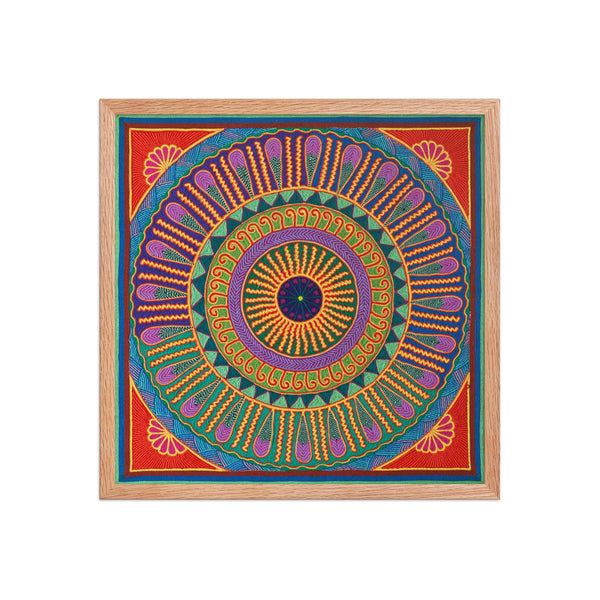 Huichol Yarn Painting Print • L - 041 - Huichol Arts