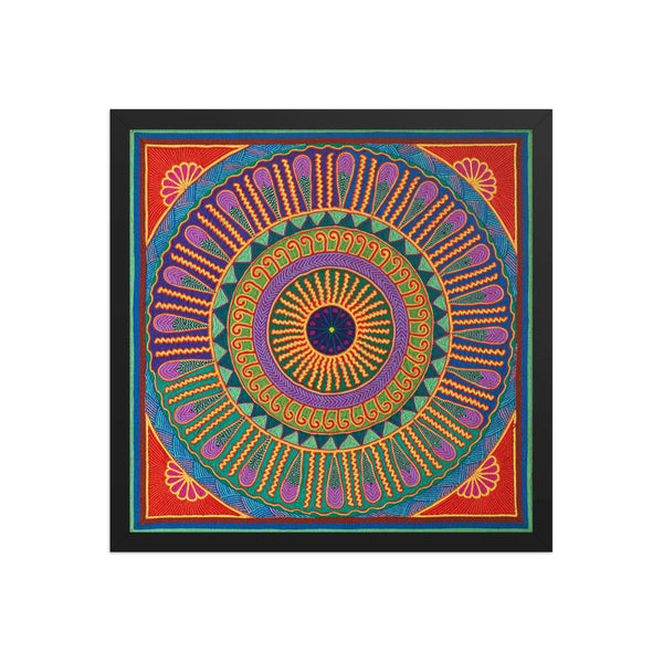 Huichol Yarn Painting Print • L - 041 - Huichol Arts