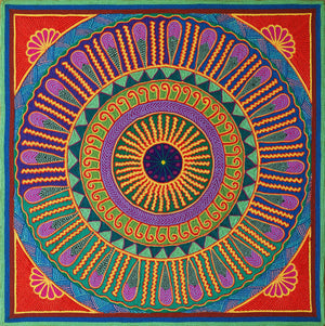 Huichol Yarn Painting Print • L - 041 - Huichol Arts
