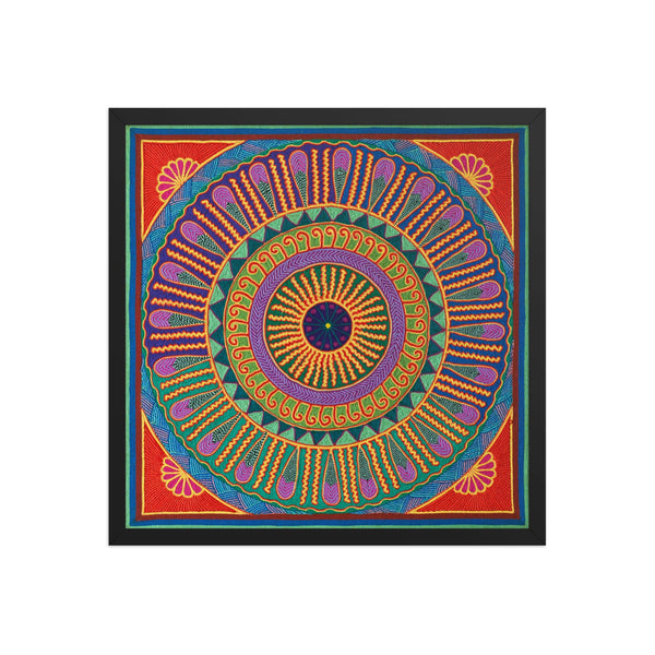 Huichol Yarn Painting Print • L - 041 - Huichol Arts