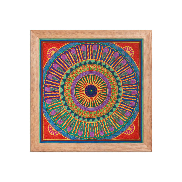 Huichol Yarn Painting Print • L - 041 - Huichol Arts