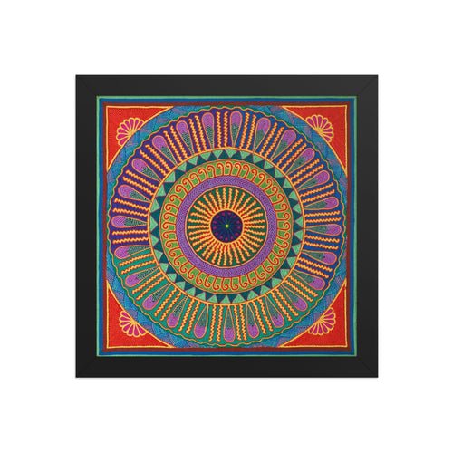 Huichol Yarn Painting Print • L - 041 - Huichol Arts