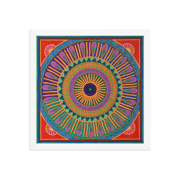 Huichol Yarn Painting Print • L - 041 - Huichol Arts