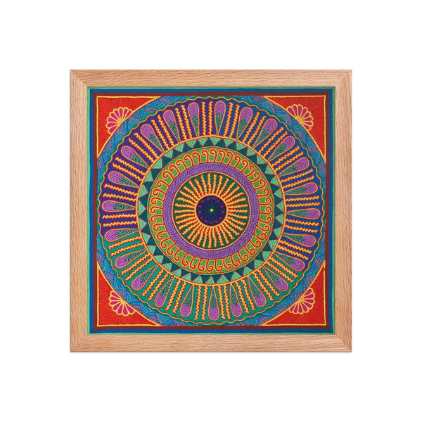 Huichol Yarn Painting Print • L - 041 - Huichol Arts