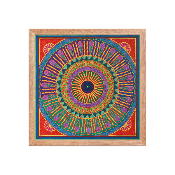Huichol Yarn Painting Print • L - 041 - Huichol Arts