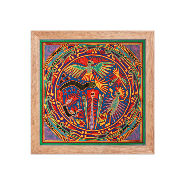 Huichol Yarn Painting Print • L - 042 - Huichol Arts