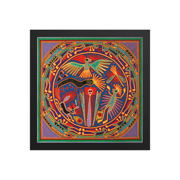 Huichol Yarn Painting Print • L - 042 - Huichol Arts