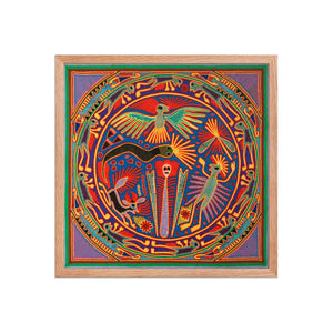 Huichol Yarn Painting Print • L - 042 - Huichol Arts