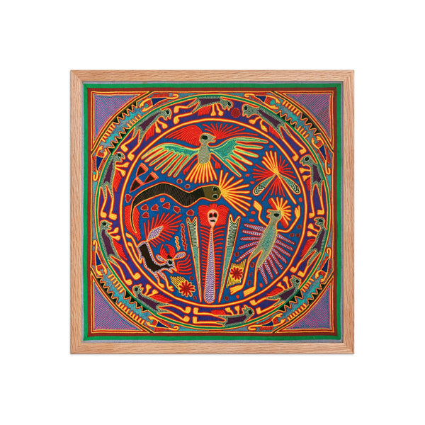 Huichol Yarn Painting Print • L - 042 - Huichol Arts