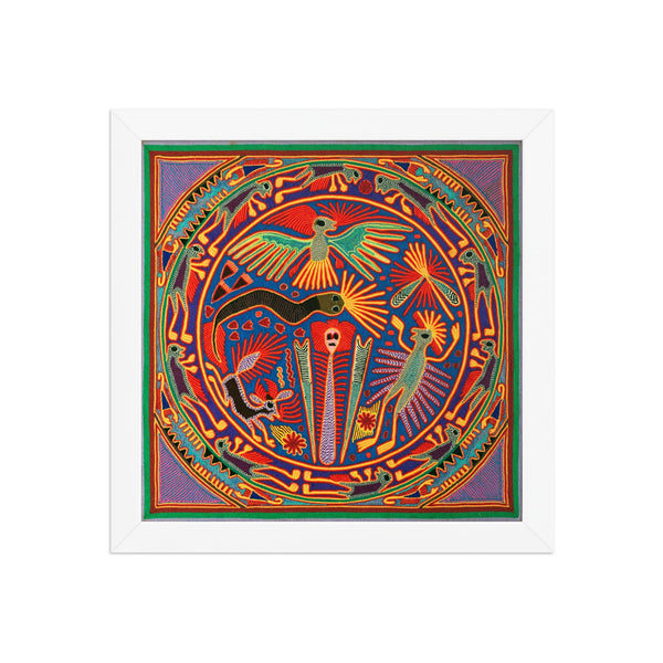 Huichol Yarn Painting Print • L - 042 - Huichol Arts