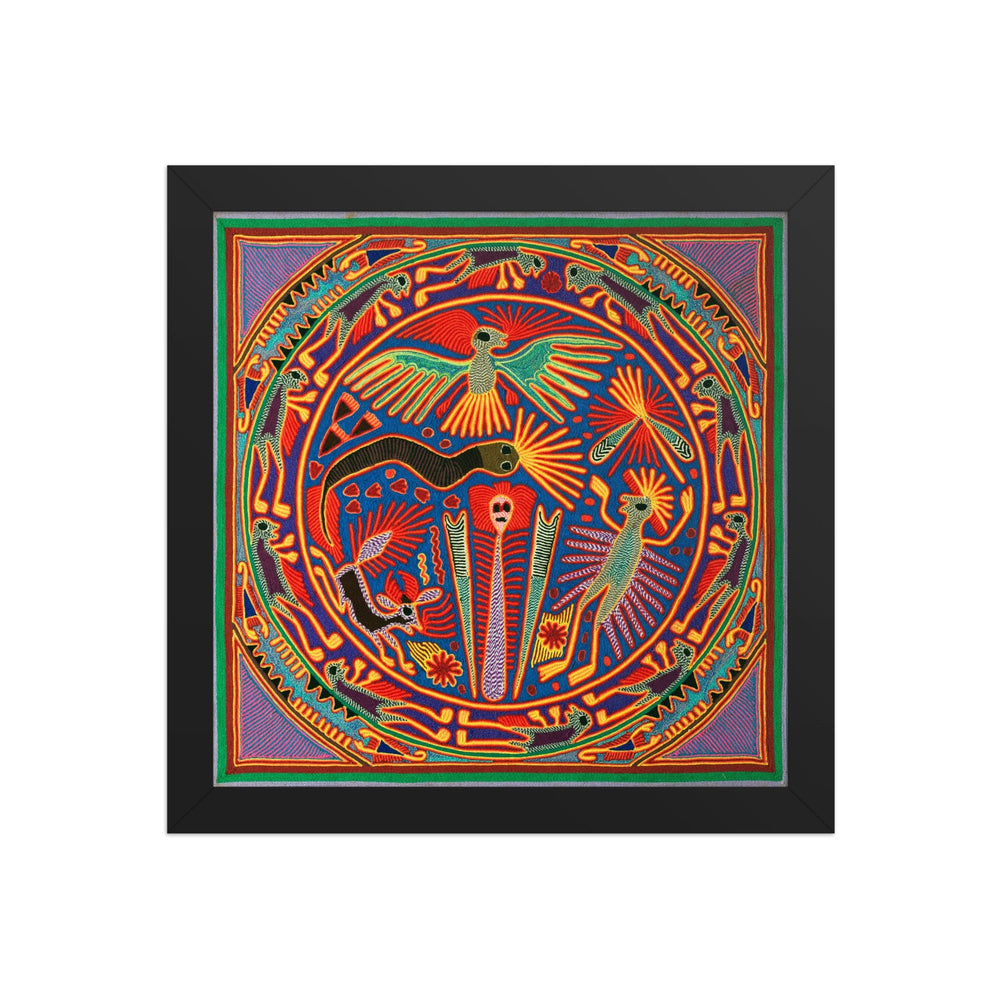 Huichol Yarn Painting Print • L - 042 - Huichol Arts