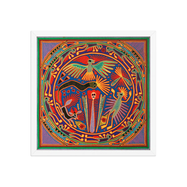Huichol Yarn Painting Print • L - 042 - Huichol Arts