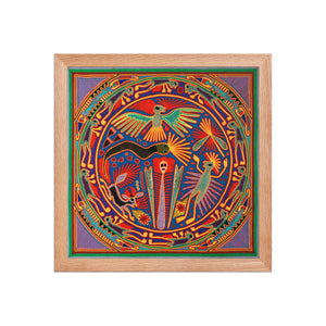 Huichol Yarn Painting Print • L - 042 - Huichol Arts