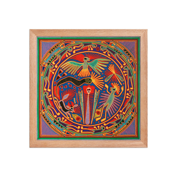 Huichol Yarn Painting Print • L - 042 - Huichol Arts