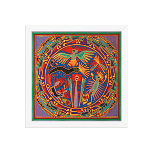 Huichol Yarn Painting Print • L - 042 - Huichol Arts