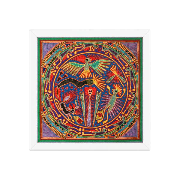 Huichol Yarn Painting Print • L - 042 - Huichol Arts