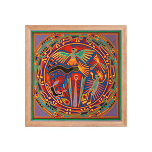 Huichol Yarn Painting Print • L - 042 - Huichol Arts