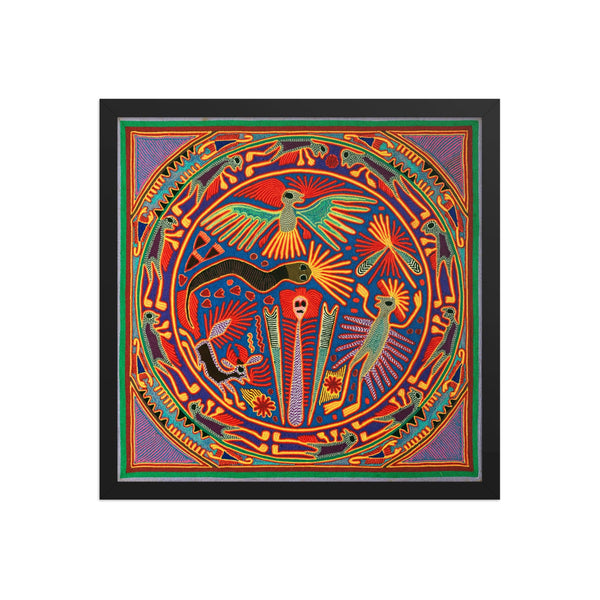 Huichol Yarn Painting Print • L - 042 - Huichol Arts