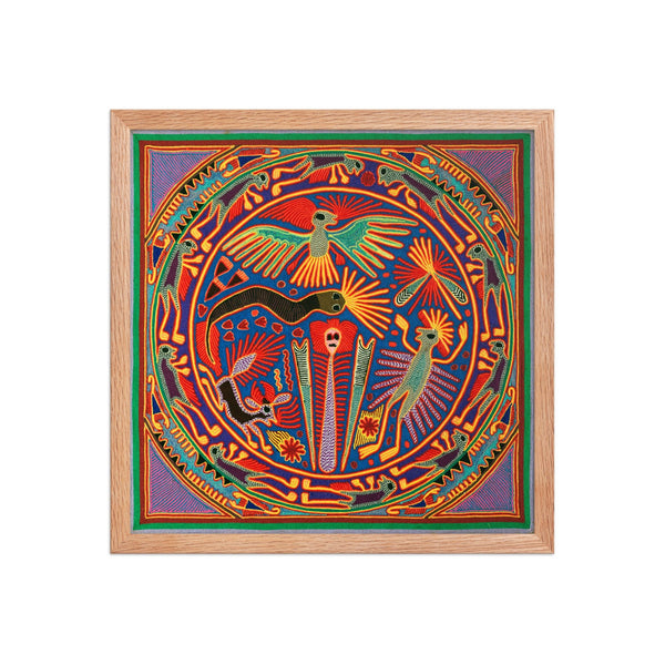 Huichol Yarn Painting Print • L - 042 - Huichol Arts