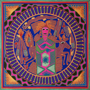 Huichol Yarn Painting Print • L - 043 - Huichol Arts