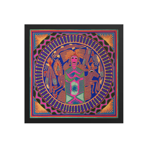 Huichol Yarn Painting Print • L - 043 - Huichol Arts