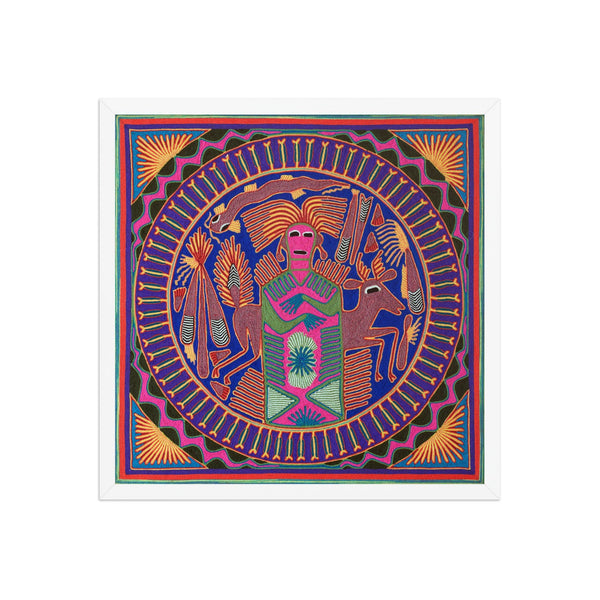 Huichol Yarn Painting Print • L - 043 - Huichol Arts