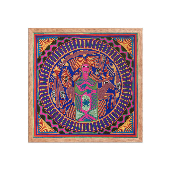Huichol Yarn Painting Print • L - 043 - Huichol Arts