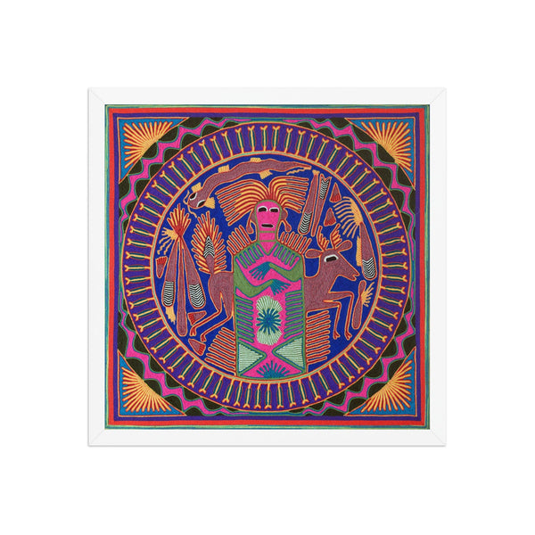 Huichol Yarn Painting Print • L - 043 - Huichol Arts