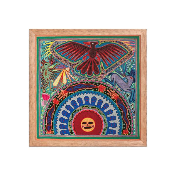 Huichol Yarn Painting Print • L - 044 - Huichol Arts