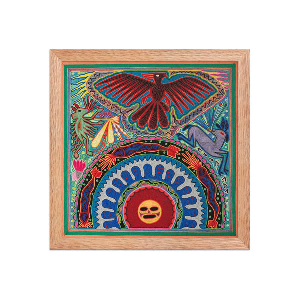 Huichol Yarn Painting Print • L - 044 - Huichol Arts