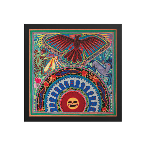 Huichol Yarn Painting Print • L - 044 - Huichol Arts