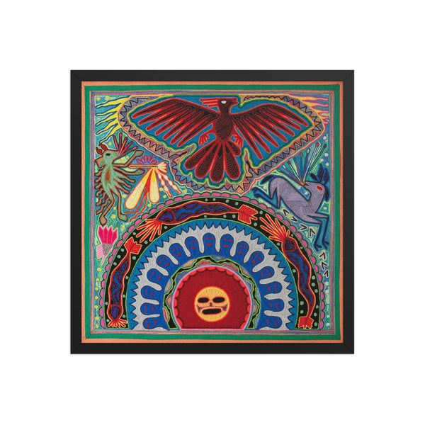 Huichol Yarn Painting Print • L - 044 - Huichol Arts