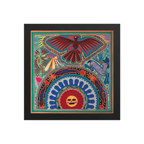 Huichol Yarn Painting Print • L - 044 - Huichol Arts