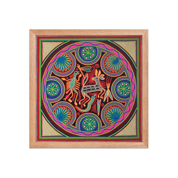 Huichol Yarn Painting Print • L - 045 - Huichol Arts