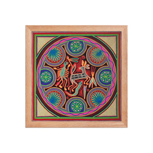 Huichol Yarn Painting Print • L - 045 - Huichol Arts