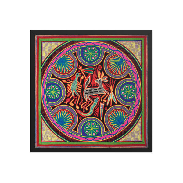 Huichol Yarn Painting Print • L - 045 - Huichol Arts
