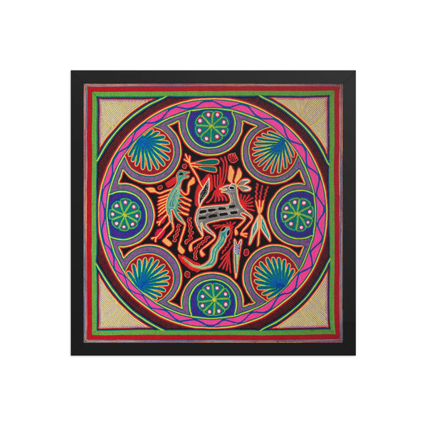 Huichol Yarn Painting Print • L - 045 - Huichol Arts
