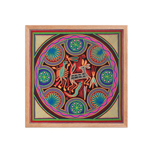 Huichol Yarn Painting Print • L - 045 - Huichol Arts