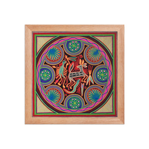 Huichol Yarn Painting Print • L - 045 - Huichol Arts