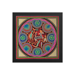 Huichol Yarn Painting Print • L - 045 - Huichol Arts