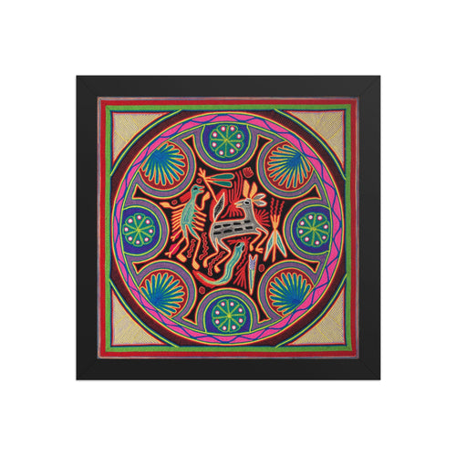 Huichol Yarn Painting Print • L - 045 - Huichol Arts