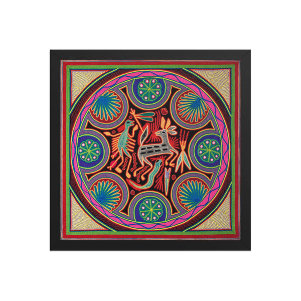 Huichol Yarn Painting Print • L - 045 - Huichol Arts